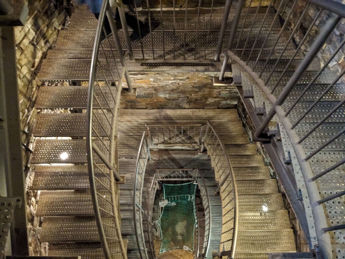 Down into the ground